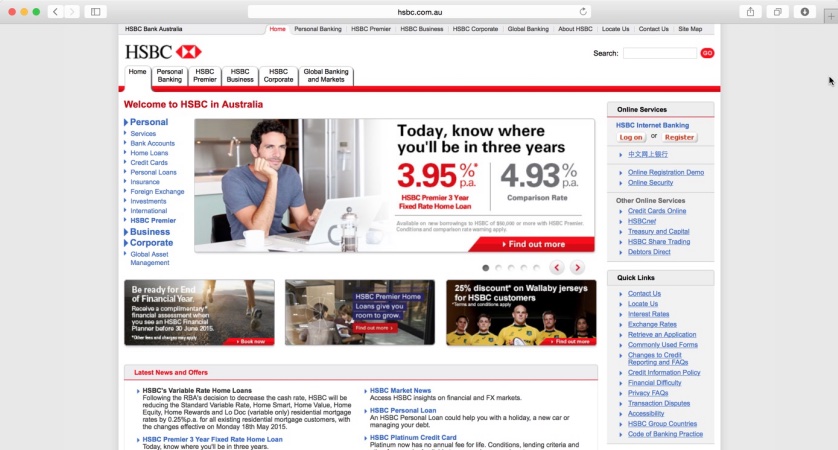 HSBC Glorious Homepage